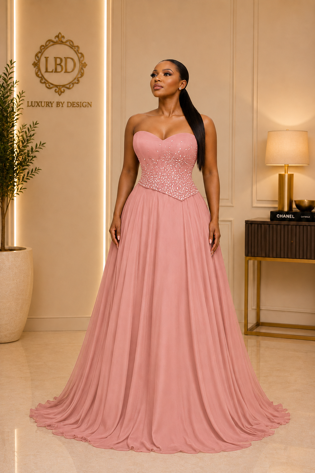 Rose Royale Embellished Ball Gown