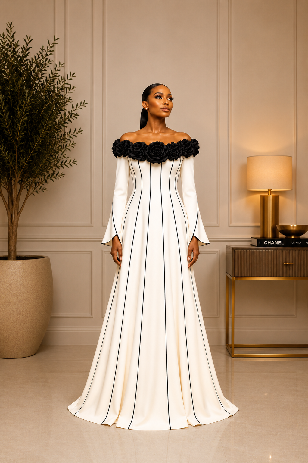 Noir Rose Elegance Gown