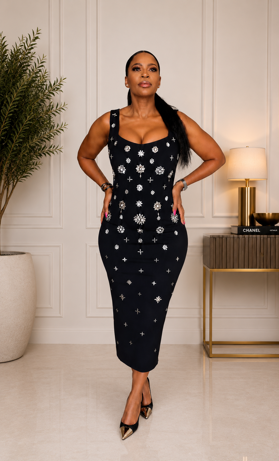 Midnight Crystal Muse Dress