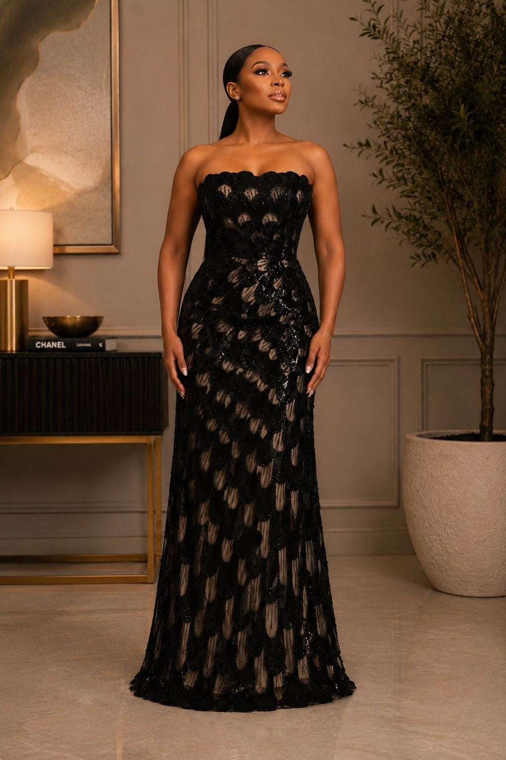 The Midnight Noir Sequin Gown