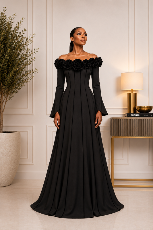 Midnight Rose Couture Gown