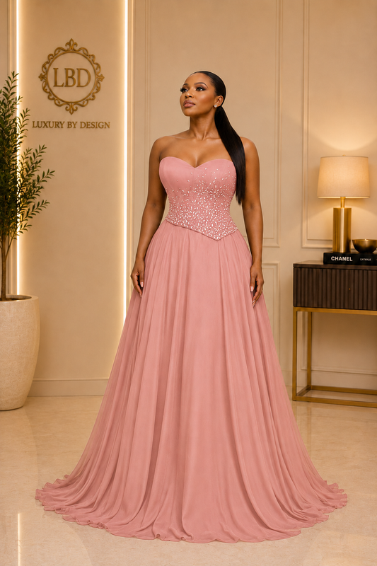 Rose Royale Embellished Ball Gown