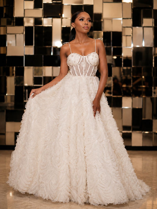 Ivory Blossom Couture Gown