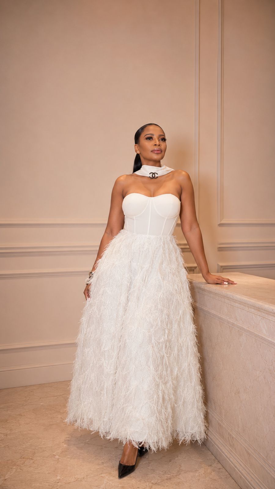 Ivory Feather Luxe Gown
